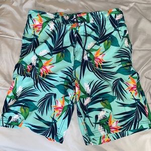 HAWAIIAN SWIM TRUNKS